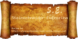 Steinschneider Eufrozina névjegykártya