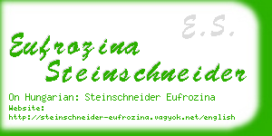 eufrozina steinschneider business card